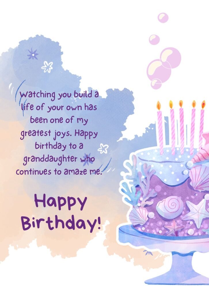 Birthday Wishes for Adult Granddaughter