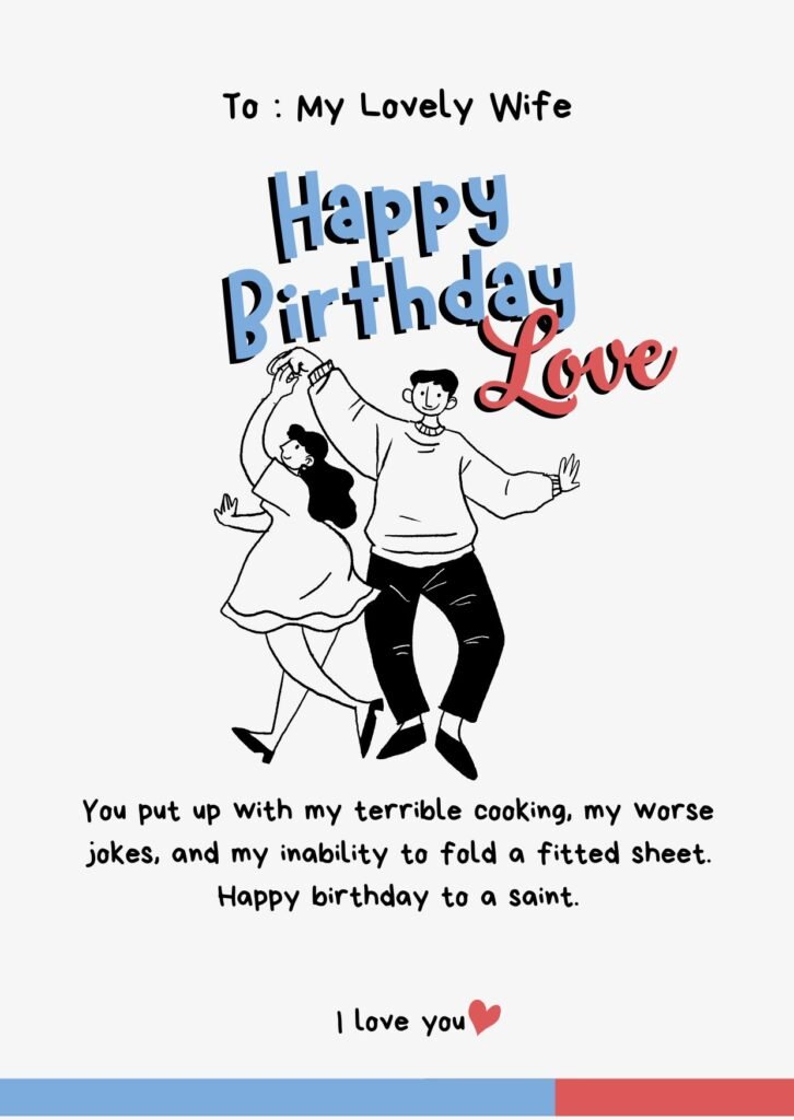 Funny Birthday Wishes for Wife