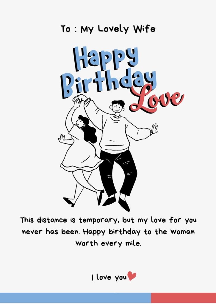 Long-Distance Birthday Wishes for Wife