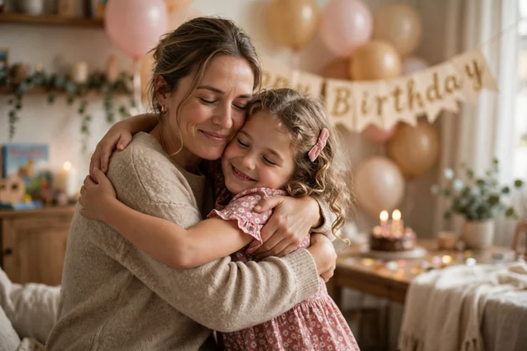 Mother celebrating her adult daughter's milestone birthday