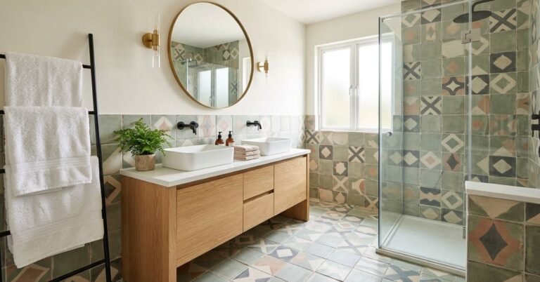 Cement Tile Bathroom