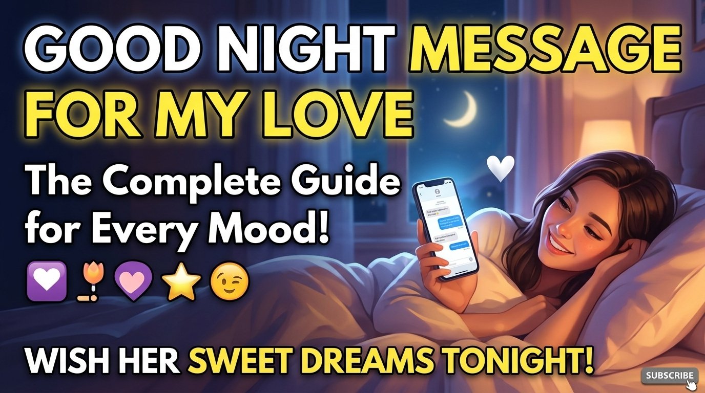 Girl smiling at a phone while lying in bed at night