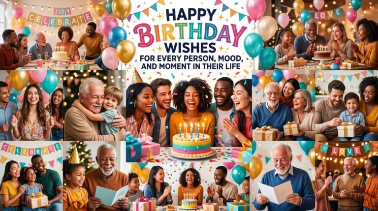 Birthday card and cake representing happy birthday wishes for every relationship