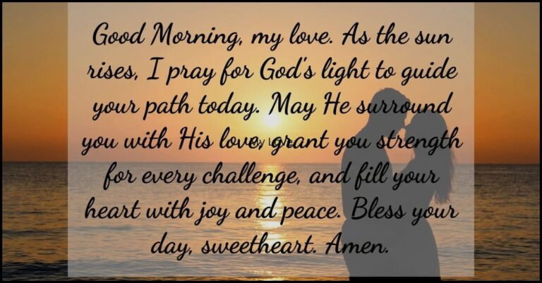 Morning Prayer for My Love